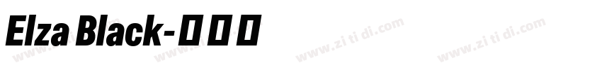 Elza Black字体转换